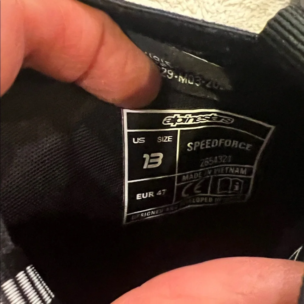 AlpineStars Speedforce riding motorcycle Shoes size 13 - Picture 8 of 11